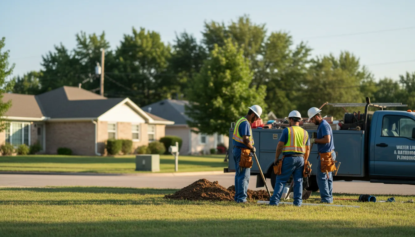 Residential water line and bathroom plumbing service in Langsville, OH